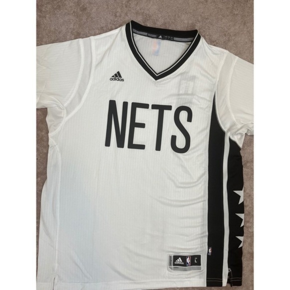 Adidas‎ Brooklyn Nets NBA Pride Swingman Jersey White Mens Large - Picture 13 of 16